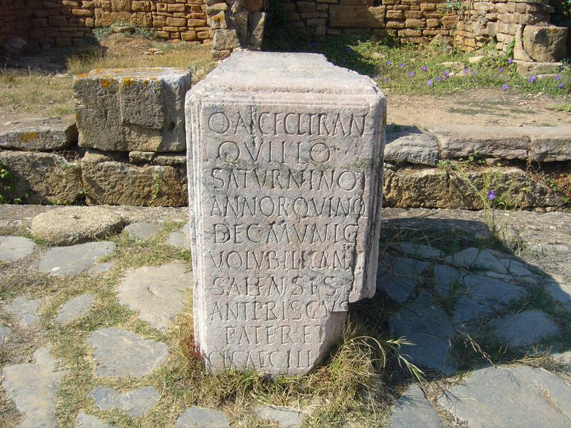 ملف:Roman carved stone Chellah.JPG