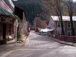 Downieville, California, at Main and Commercial St., looking south.jpg