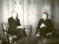 Ceaușescu with Doctor Rudolf Kirchschläger, president of Austria, during his visit to Romania (1978)