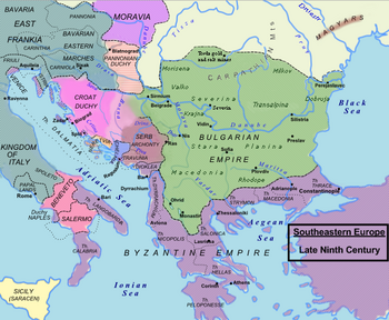 First Bulgarian Empire in 850[1][2][3]