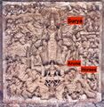 8th century ceiling carving of Surya at Pattadakal Virupaksha Hindu temple.[114]