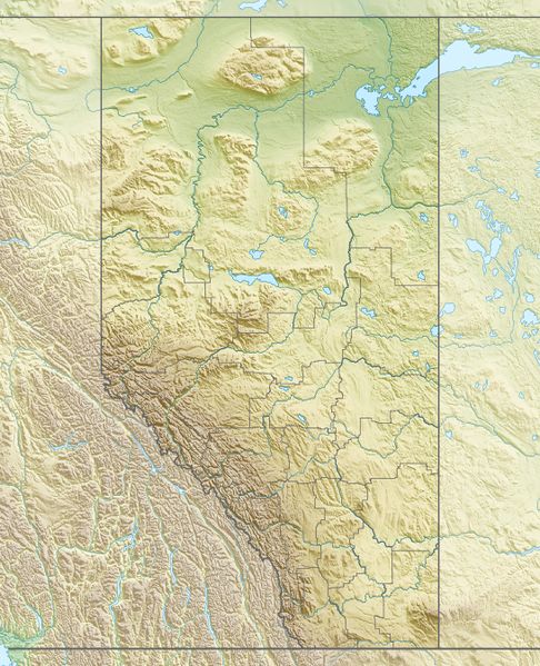 ملف:Canada Alberta relief location map.jpg