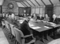 President Dwight D. Eisenhower meets with his Cabinet at Laurel Lodge, 1955