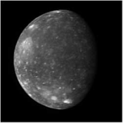 Image of Callisto. The moon was used by the New Horizons team to practice detecting water ice, in preparation for similar experiments at Charon.