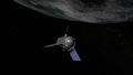 Artist concept of OSIRIS-REx at asteroid Bennu.[26]