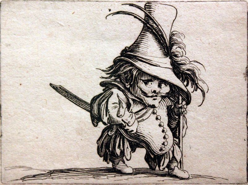 ملف:1620 Callot Zwerg mit Hängebauch und hohem Hut anagoria.JPG