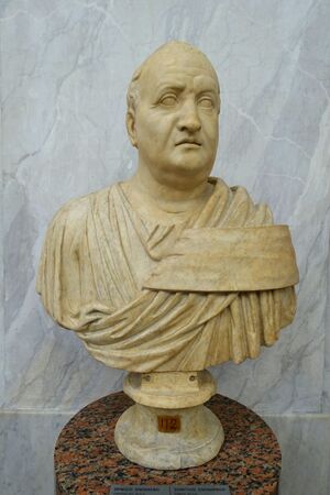 Domitius Enobarbarus, father of Emperor Nero, inv. 2222, Consul 32 AD, bust reworked - Braccio Nuovo, Museo Chiaramonti - Vatican Museums - DSC00908.jpg