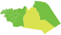 موقع ناحية مركز تدمر في محافظة حمص