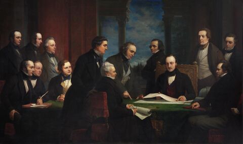 Group portrait of the Royal Commissioners of the Great Exhibition by Henry Wyndham Phillips