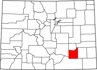 Map of Colorado highlighting أوتيرو