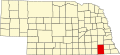 State map highlighting Gage County