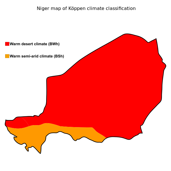 ملف:Niger map of Köppen climate classification.svg