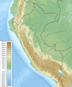 Map showing location of Sarcófagos de Karajía in Peru