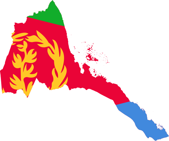 ملف:Flag-map of Eritrea.svg