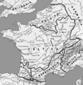 Map of Gaul circa 58 BC