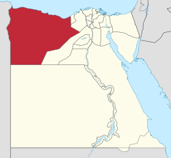 موقع محافظة مطروح علي الخريطة