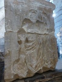 Jupiter holding a lightning bolt, on the Pillar of the Boatmen (1st century AD)