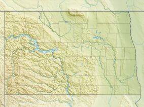 Map showing the location of Theodore Roosevelt National Park