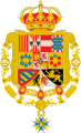Arms of Charles while King of Spain; this blasonry was used till 1931 at the end of the reign of Alfonso XIII