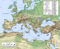 Network of primary Roman roads in the reign of Hadrian