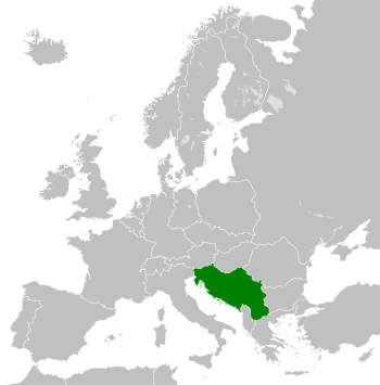 Location of يوغسلاڤيا