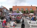 Public market on the historic market square in Aakirkeby on Bornholm, 2010