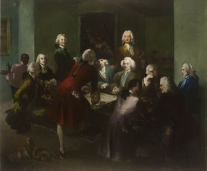 اجتماع الجمعية الملكية؛ الذي أصبح سكوت بموجبه عضواً عام 1737.
