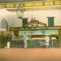 Refreshment stall at a railway station in the Madras Presidency, c. a. 1895