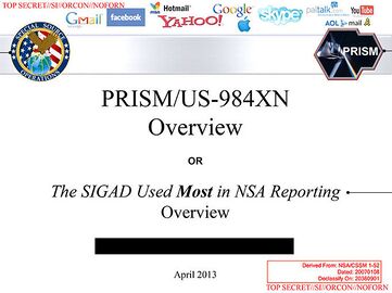 Cover page of the PRISM presentation.