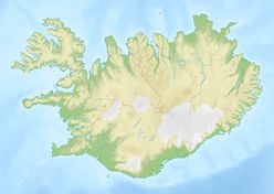 Map showing the location of Eyjafjallajökull