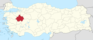 موقع محافظة كوتاهيا في تركيا