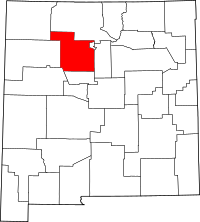 Map of New Mexico highlighting ساندوفال