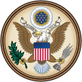 The Great Seal of the الولايات المتحدة.