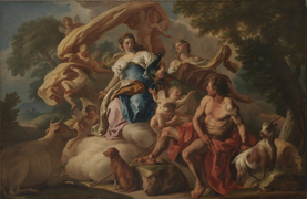 Juno (Hera) commits Io to Argus Panoptes by Francesco de Mura (1740–1750) at Museum of Modern and Contemporary Art of Trento and Rovereto, Italy