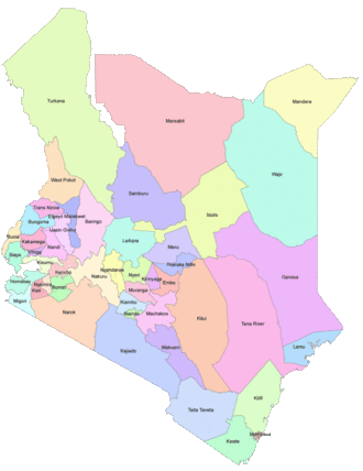 Map showing Counties underthe new kenyan constitution..gif