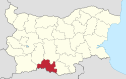 موقع محافظة سموليان في بلغاريا
