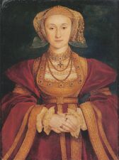 Portrait of Anne of Cleves, c. 1539. Oil and tempera on parchment mounted on canvas, Louvre, Paris.