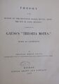 Title page of an 1857 copy of "Theory of the Motion of the Heavenly Bodies Moving about the Sun in Conic Sections: A Translation of Gauss' "Theoria Motus," translated to English by Charles Henry Davis