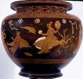 Thetis with a dolphin (astro. symbol )