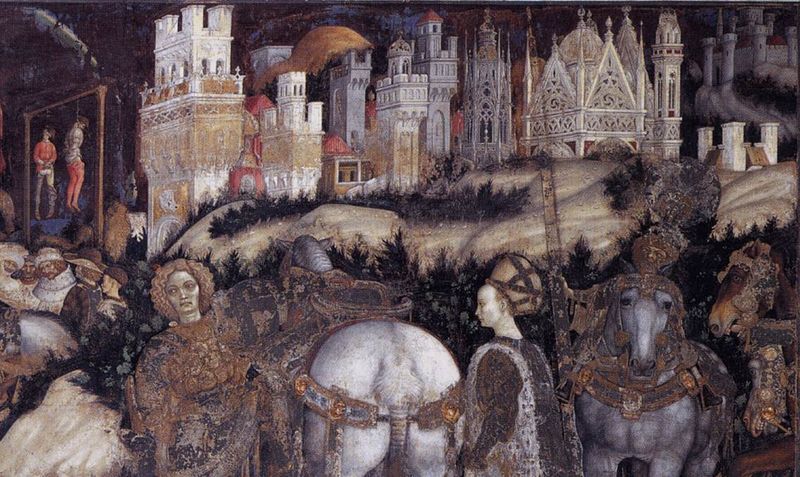 ملف:Pisanello - St George and the Princess of Trebizond (detail) - WGA17878.jpg