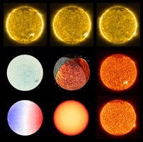مجموعة صور التقطتها المدارية الشمسية للشمس، 77 مليون كم.