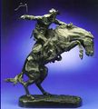 1895 Broncho Buster Bronze Sculpture.