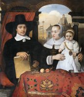 Willem van der Helm (ca 1625-75). Municipal architect of Leiden, with his wife Belytgen Cornelisdr van de Schelt and their son Leendert. 1656. Oil on canvas. 148 × 127.5 cm. Amsterdam, Rijksmuseum Amsterdam.