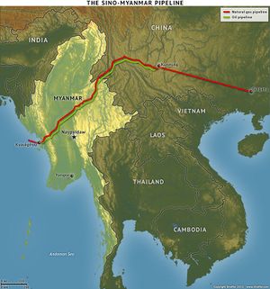 مسار خط أنابيب الصين-بورما للنفط