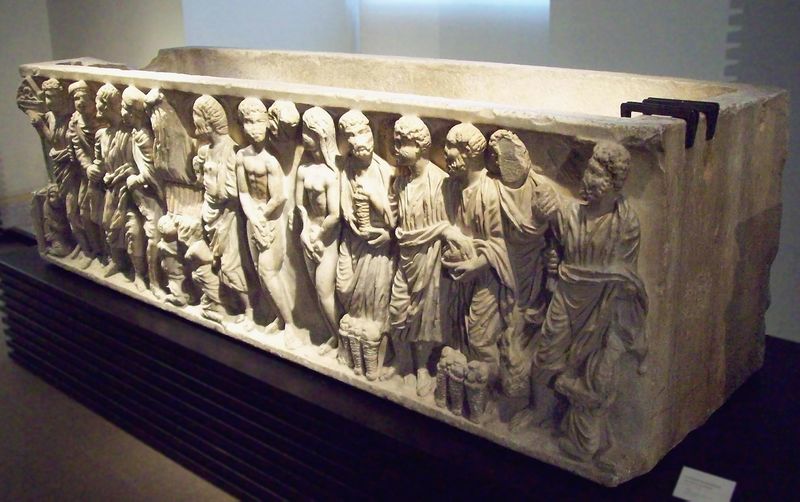 ملف:Early Christian sarcophagus from San Justo (M.A.N. 50310) 01.jpg
