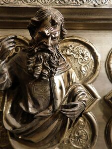 Prophet Jeremiah detail of altarpiece, Church of San Zeno, Pistoia (1399–1400)