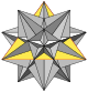 Great icosahedron (gray with yellow face).svg