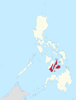 Map of the Philippines highlighting Central Visayas