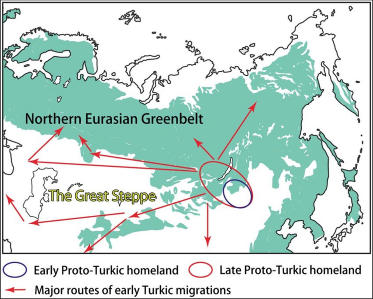 ملف:Turkic origin and expansion.png