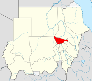 موقع الخرطوم في السودان.